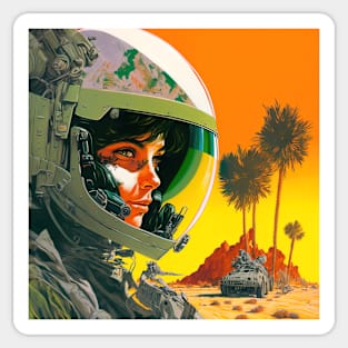 We Are Floating In Space - 89 - Sci-Fi Inspired Retro Artwork Sticker